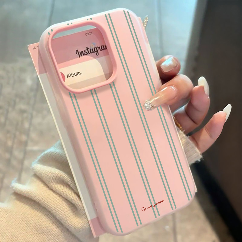 Phone Cases Xiaomi 15T - Luxury Fresh Striped Pattern Silicone Phone