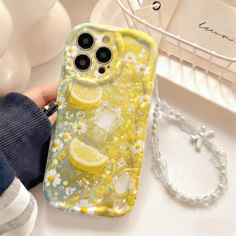Phone Cases Drawing - Oil Painting Lemon Blossom Ice Cubes's