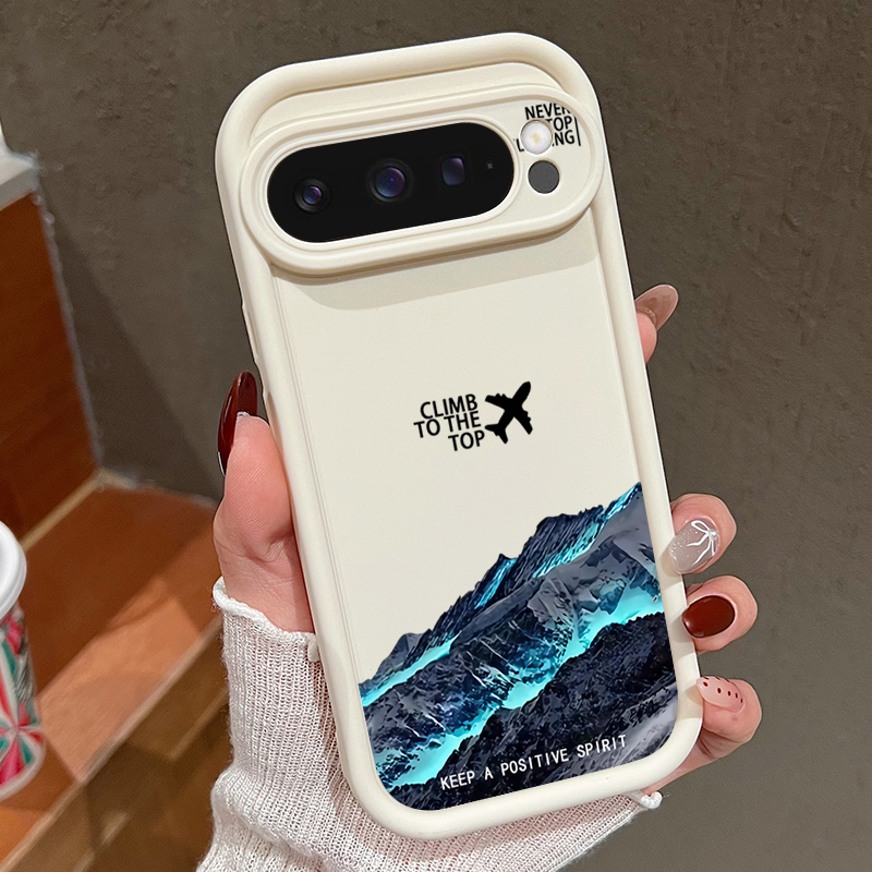 Phone Cases Pixel 10 Pro - Airplane Snow Mountain Pattern Phone Case