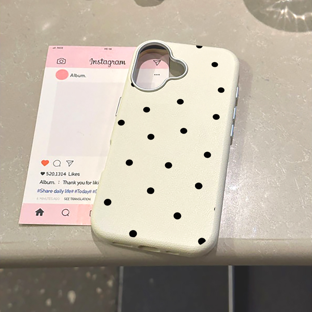 Phone Cases Xiaomi 15T - Minimalist Black Polka Dot Phone Case