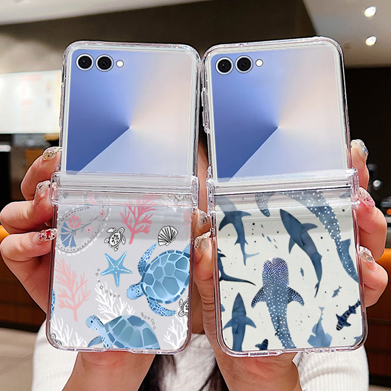 Phone Cases Z Fold 7 - Sharks Shells Phone Case For Samsung