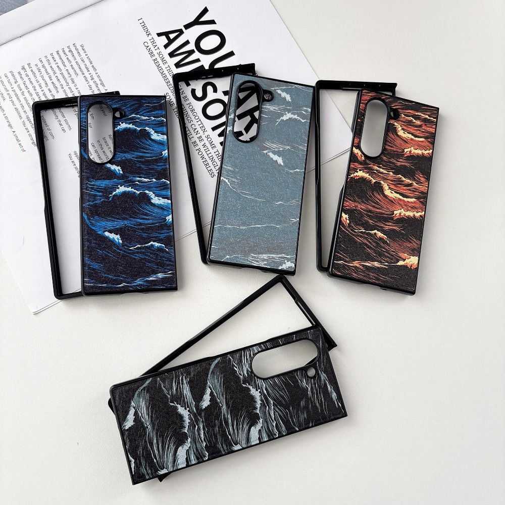 Phone Cases Drawing - Wave Painting Pattern Magnetic Phone Case