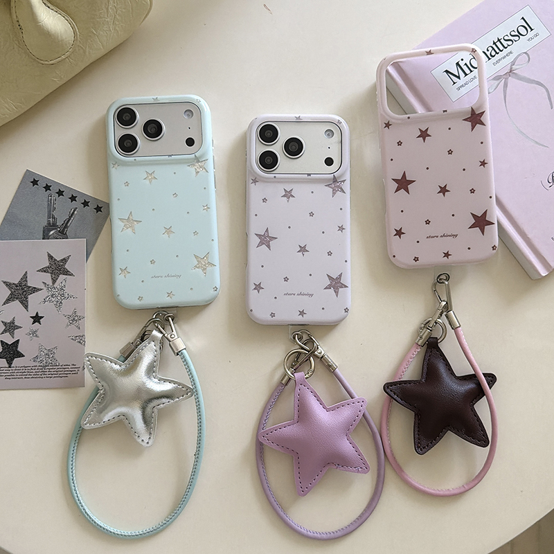Phone Cases With Charms - Korean Cute Star Phone Case For