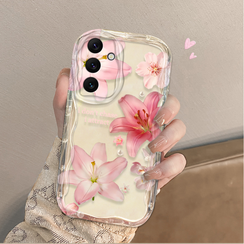 Beautiful Pink Lily Pattern Ph - Phone Cases Pink recension och pris