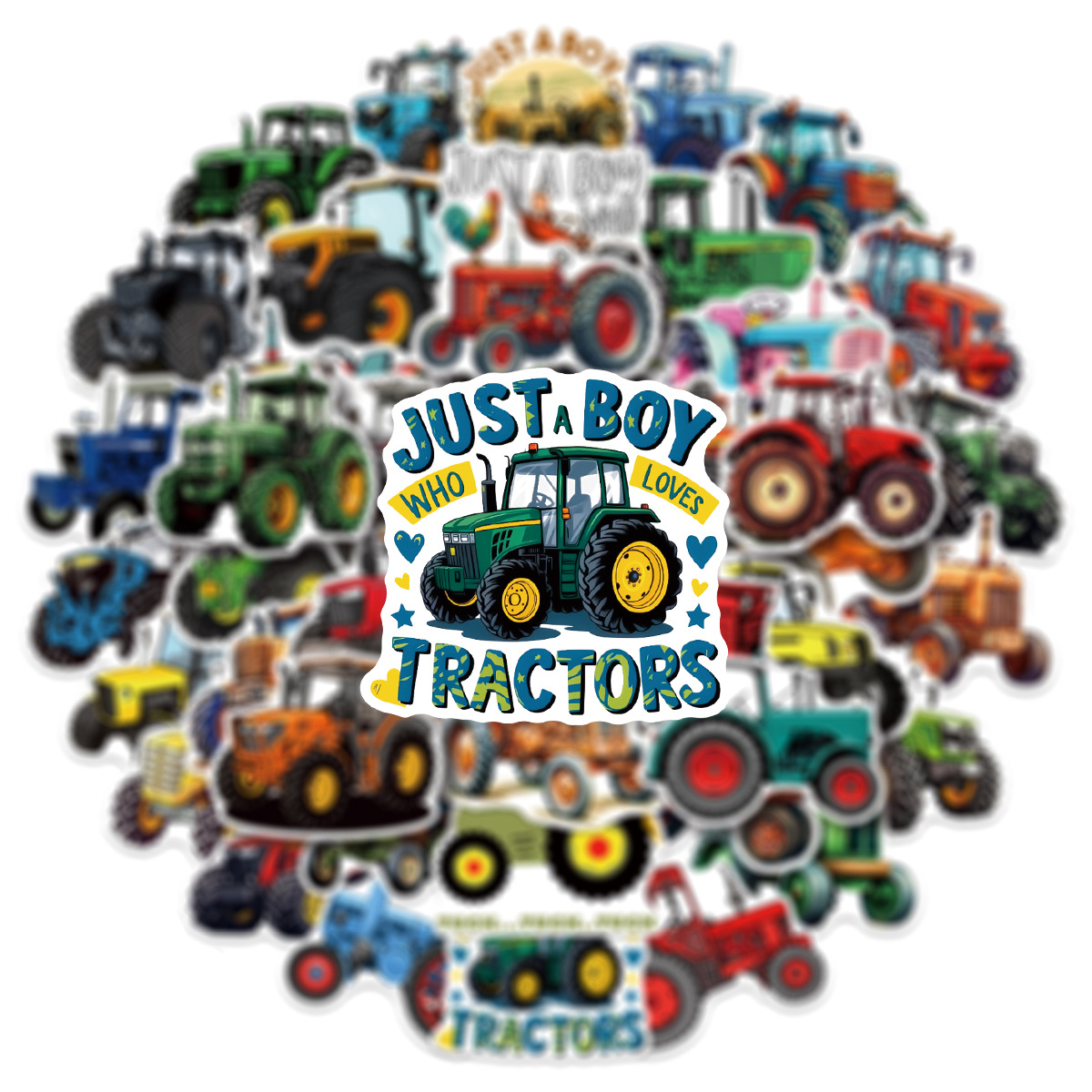 50/100 Pcs Cartoon Farm Tracto - Phone Cases The Dairy recension och pris