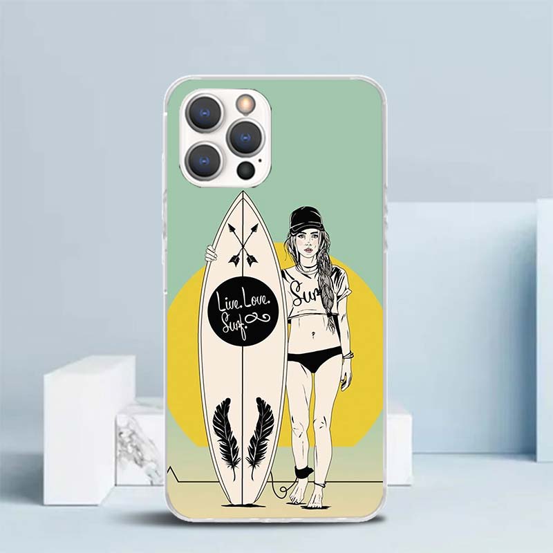 Surf Board Aesthetic Soft Cove - Phone Cases That Fit Iphone 16E recension och pris