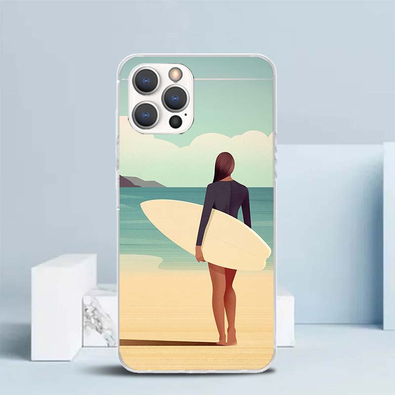 Surf Board Aesthetic Soft Cove - Phone Cases That Fit Iphone 16E recension och pris