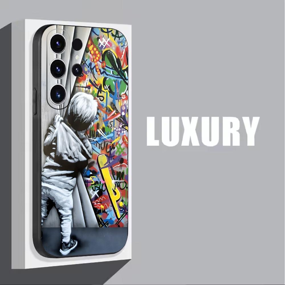 Banksy Graffiti Art  Phone Cas - Phone Cases Samsung S25 Ultra recension och pris