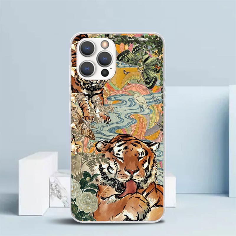 Superior Tiger Pattern Art Sof - Phone Cases That Fit Iphone 16E recension och pris