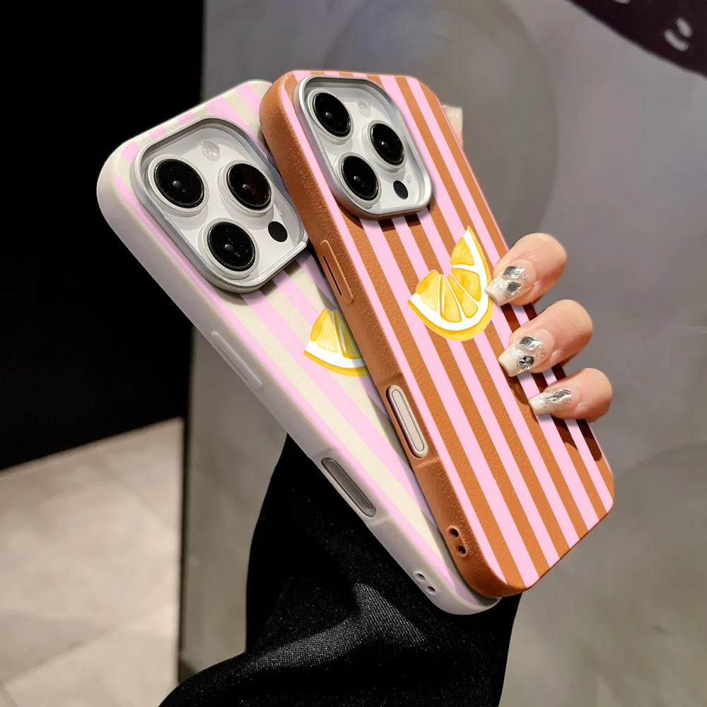 Lemon Pink Stripes Phone Case  - Phone Cases Pink recension och pris