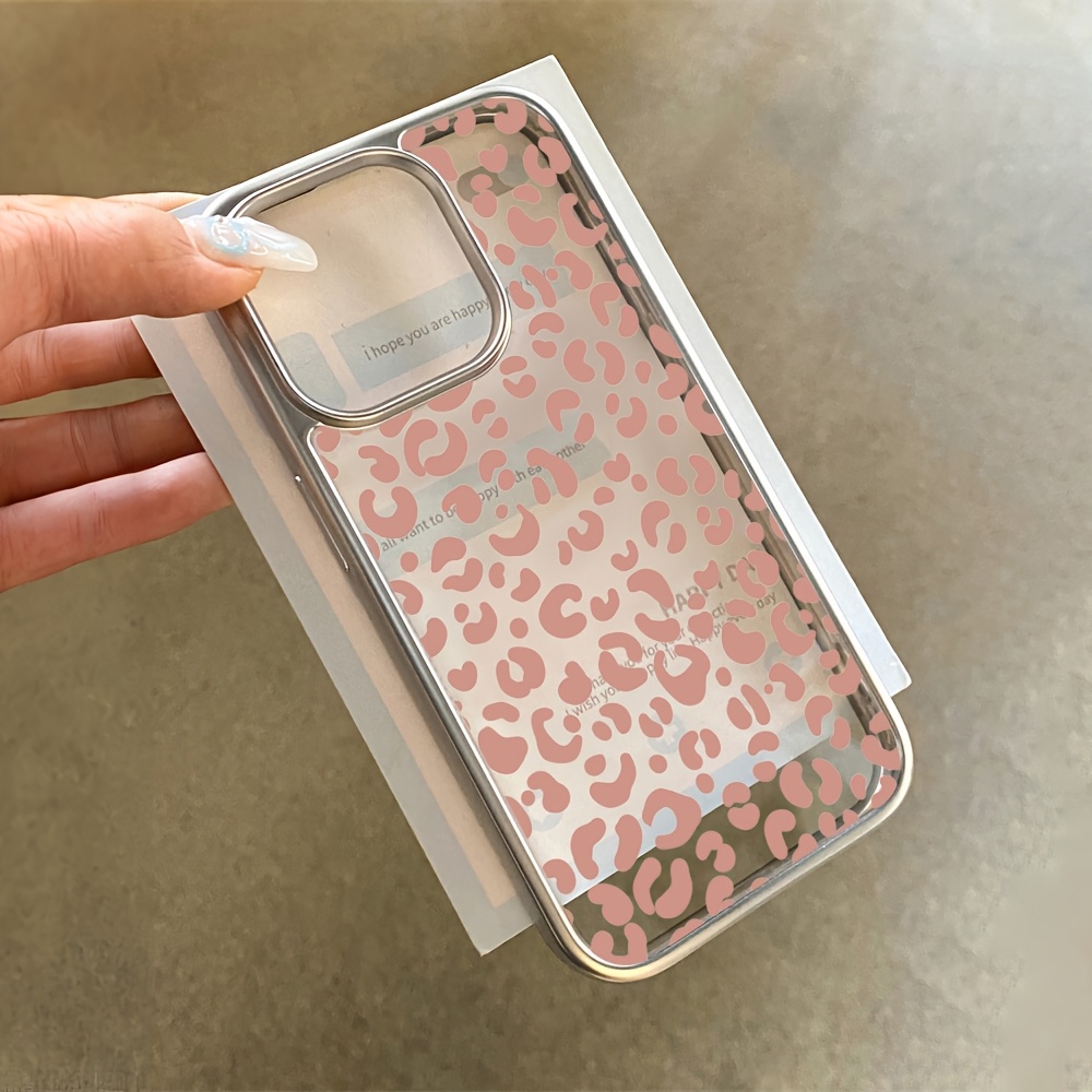 Pink Leopard Print Electroplat - Phone Cases Pink recension och pris
