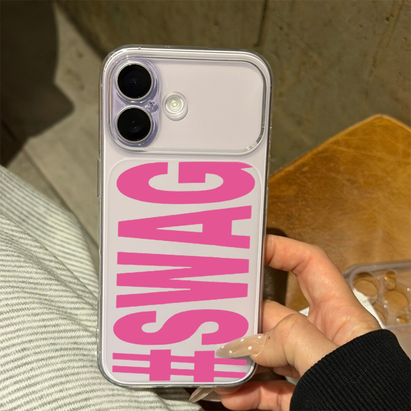Hot Pink Black SWAG Letter Cle - Phone Cases Pink recension och pris