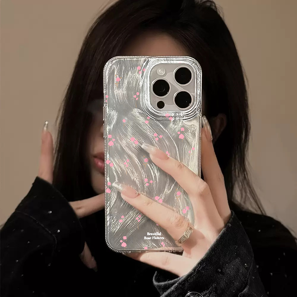 Simple Pink Flowers Phone Case - Phone Cases Pink recension och pris