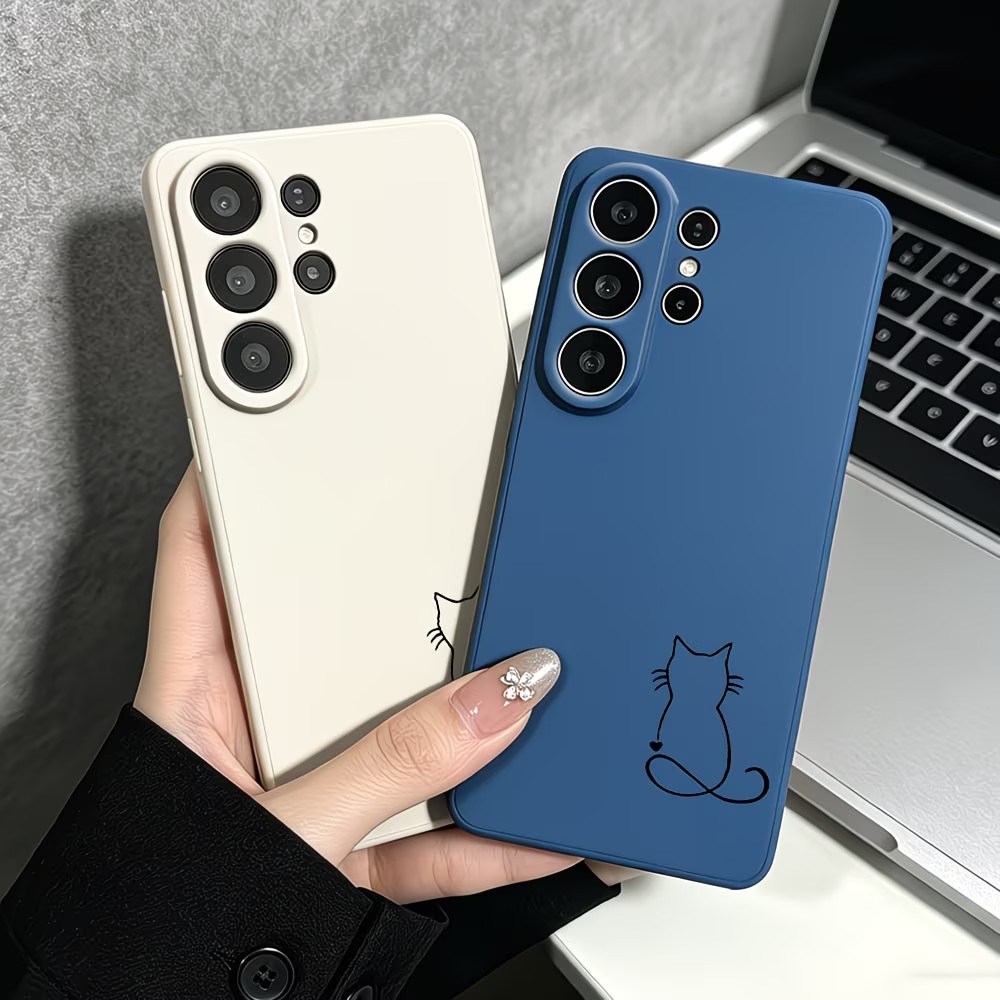 Minimalis Line Art Cat Sketch  - Phone Cases Drawing recension och pris