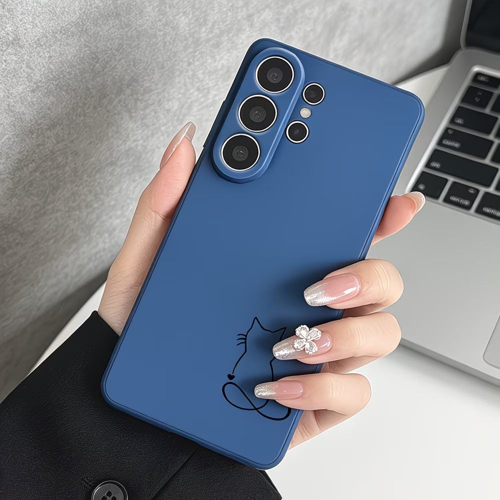 Minimalis Line Art Cat Sketch  - Phone Cases Drawing recension och pris