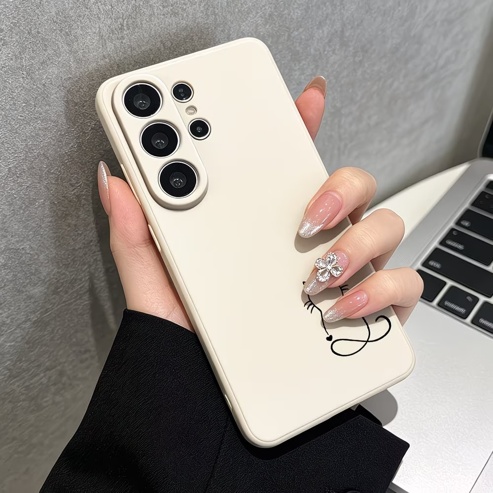 Minimalis Line Art Cat Sketch  - Phone Cases Drawing recension och pris