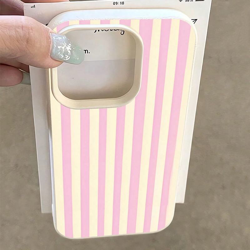 Simple Pink Vertical Striped L - Phone Cases Pink recension och pris
