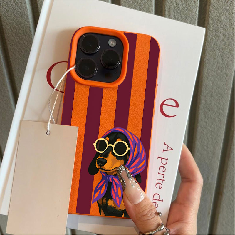 Charming Rustic Puppy in Strip - Phone Cases With Charms recension och pris