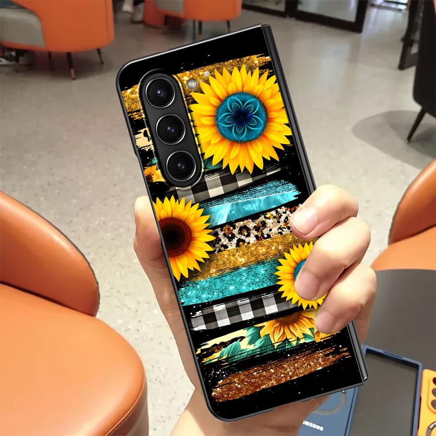 Zebra Striped Sunflower Back P - Phone Cases Z Fold 7 recension och pris