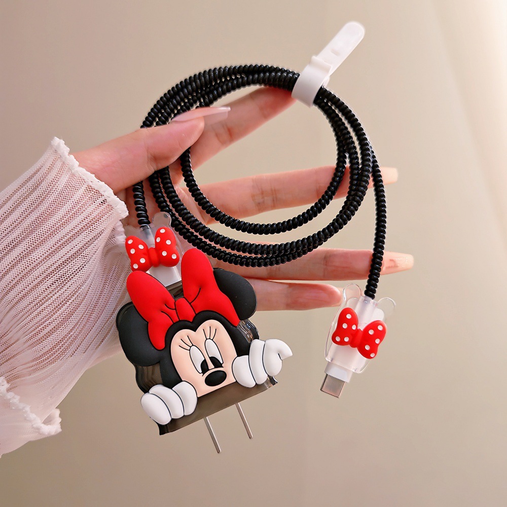 Cute Mickey Minnie Cable Prote - Phone Cases Rubber recension och pris