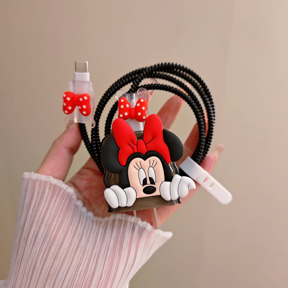 Cute Mickey Minnie Cable Prote - Phone Cases Rubber recension och pris
