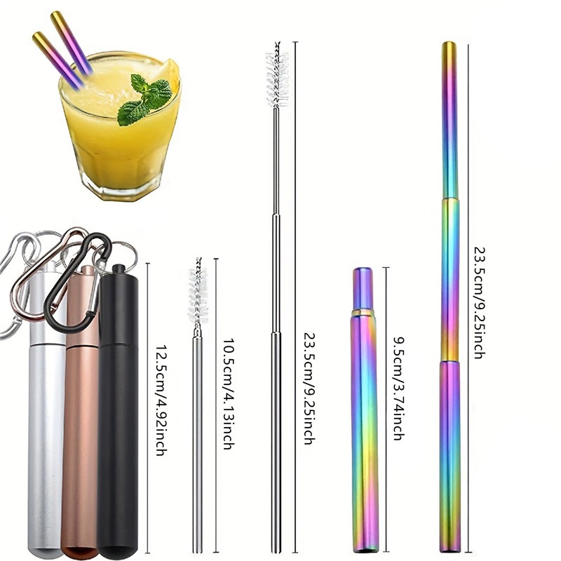 Reusable Telescopic Straw Stai - Phone Cases The Dairy recension och pris