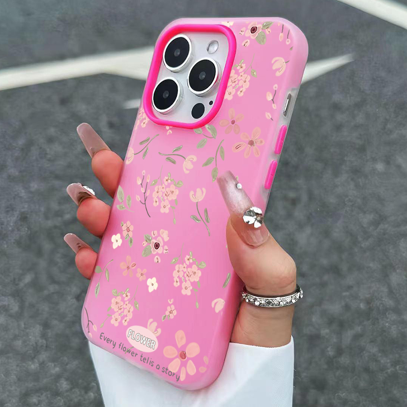 Cute Sweet Pink Floral Candy C - Phone Cases Pink recension och pris