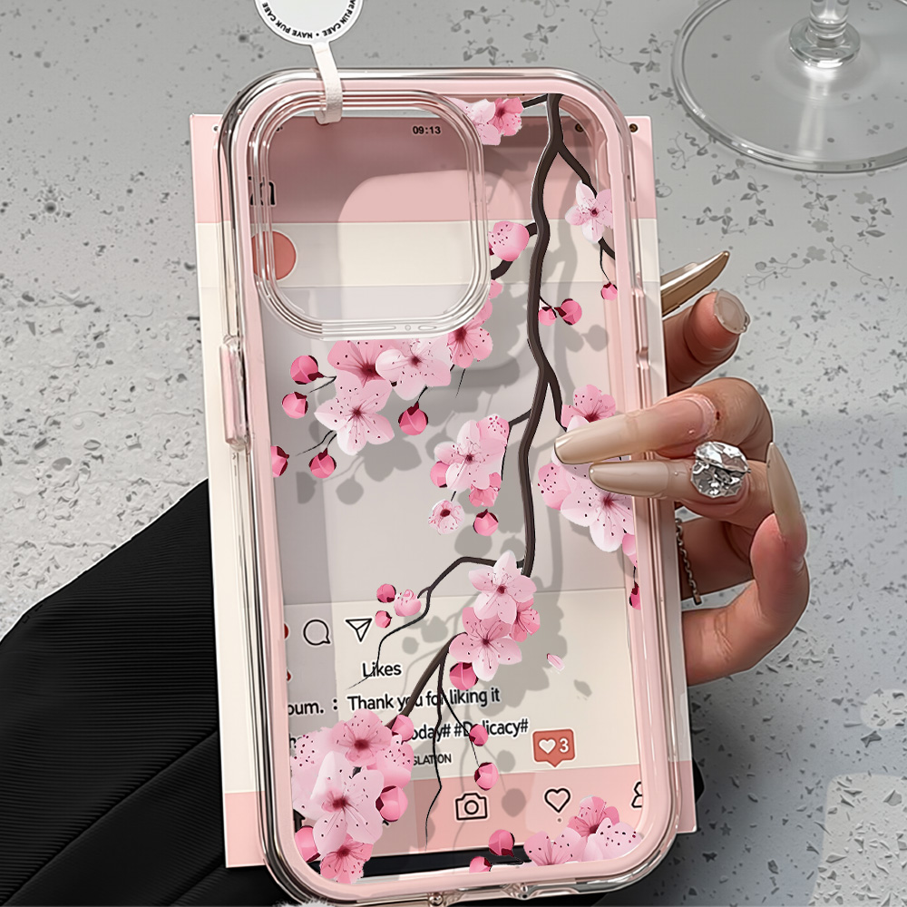 2in1 Pink Flower Case For iPho - Phone Cases Pink recension och pris