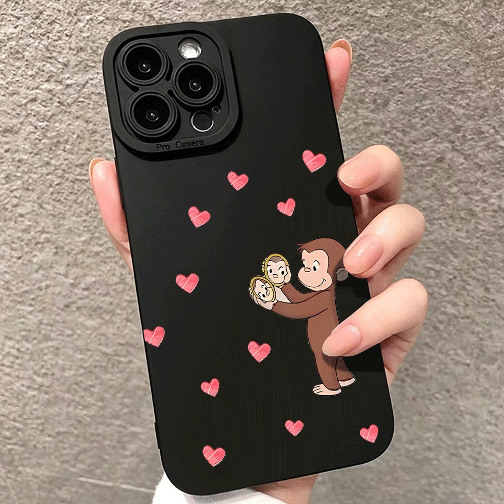 Monkey Pink Heart Phone Case f - Phone Cases Pink recension och pris