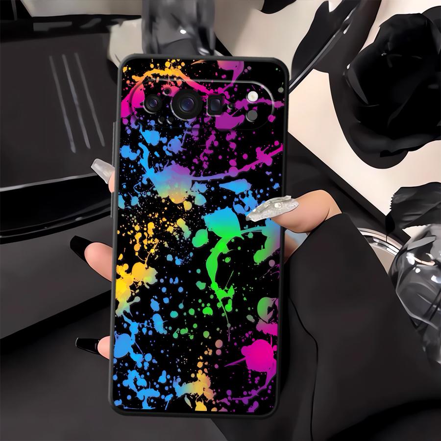 Rainbow Paint Splatters Funda  - Phone Cases Pixel 10 Pro recension och pris