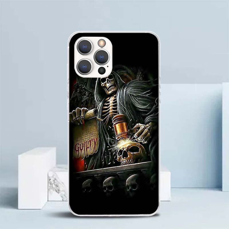 Reaper Skull Skeleton Gun Soft - Phone Cases That Fit Iphone 16E recension och pris