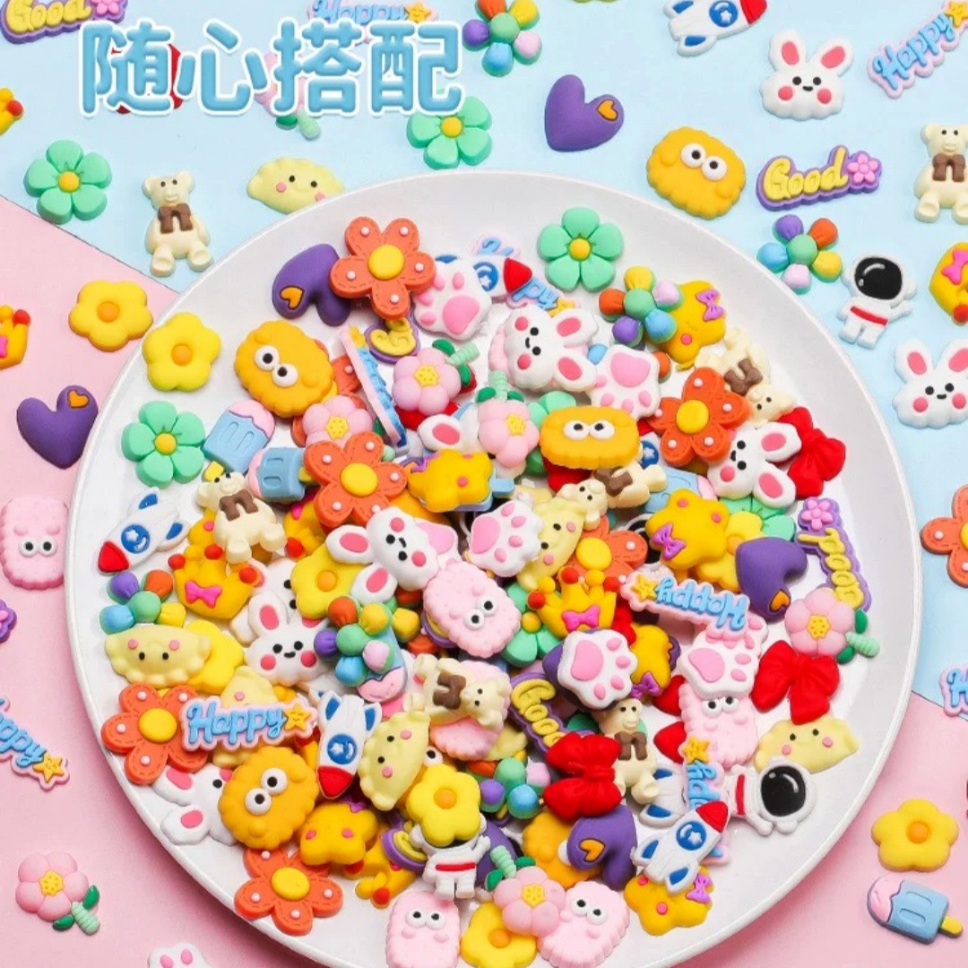 100pcs DIY Mixed Flower Animal - Phone Cases Rubber recension och pris
