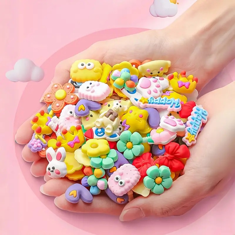 100pcs DIY Mixed Flower Animal - Phone Cases Rubber recension och pris
