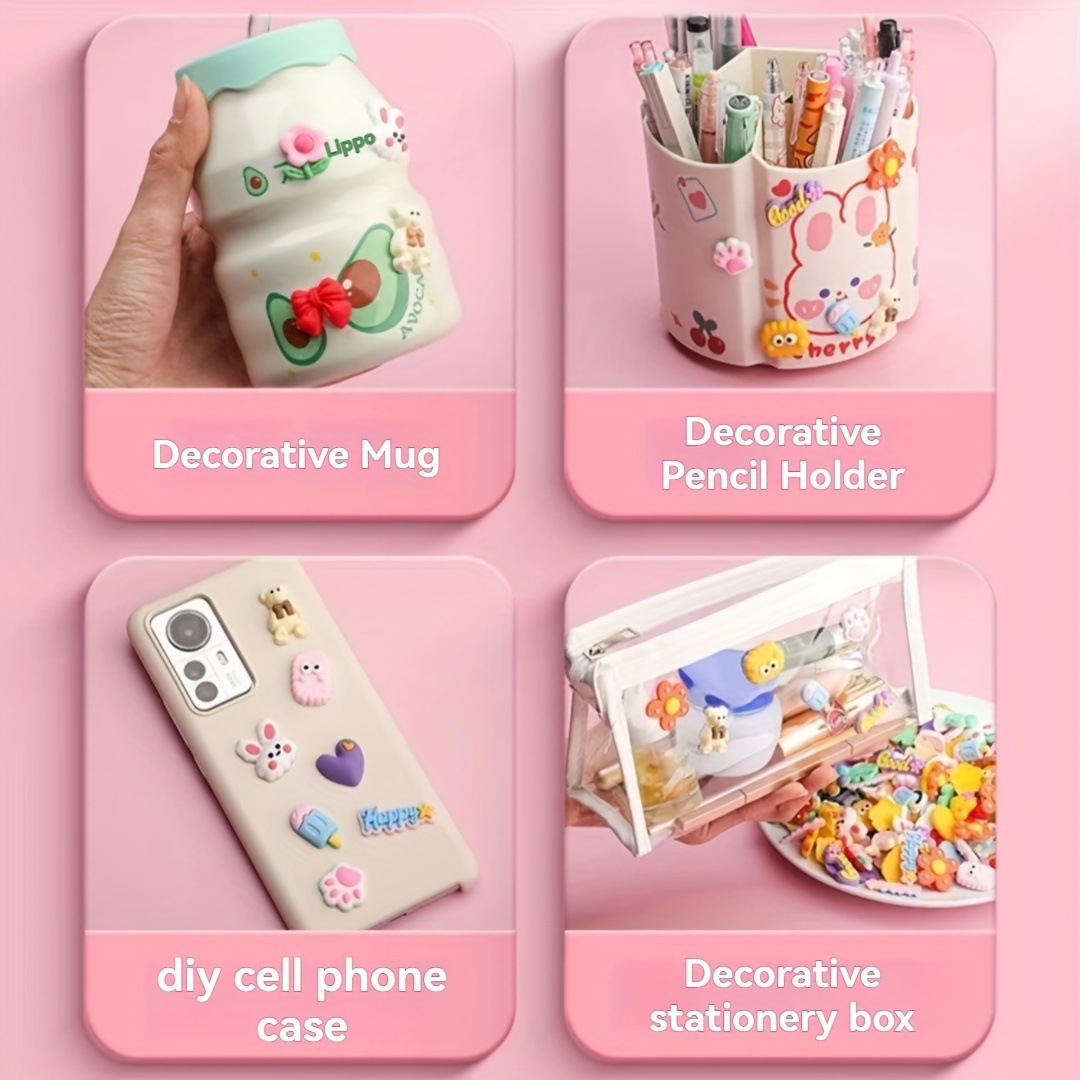 100pcs DIY Mixed Flower Animal - Phone Cases Rubber recension och pris