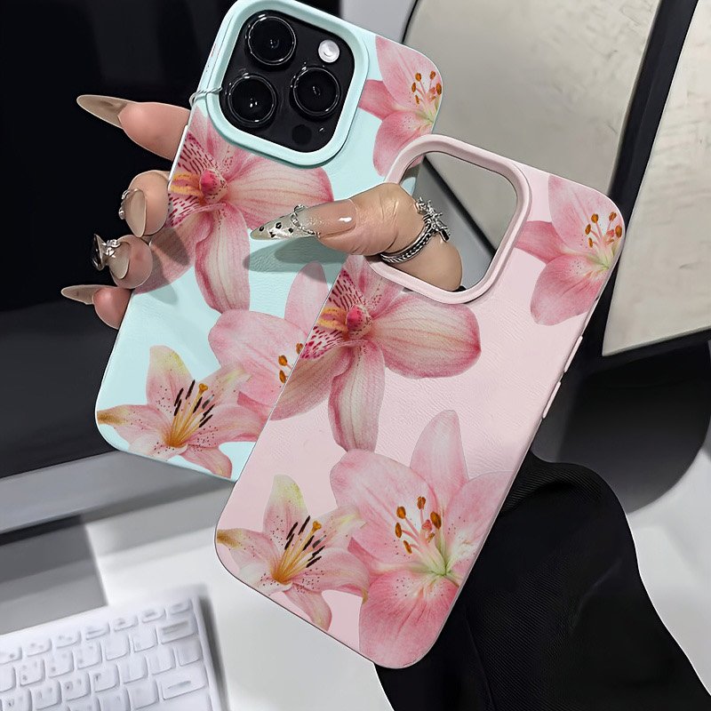 Pink Lily Lychee Texture Phone - Phone Cases Pink recension och pris