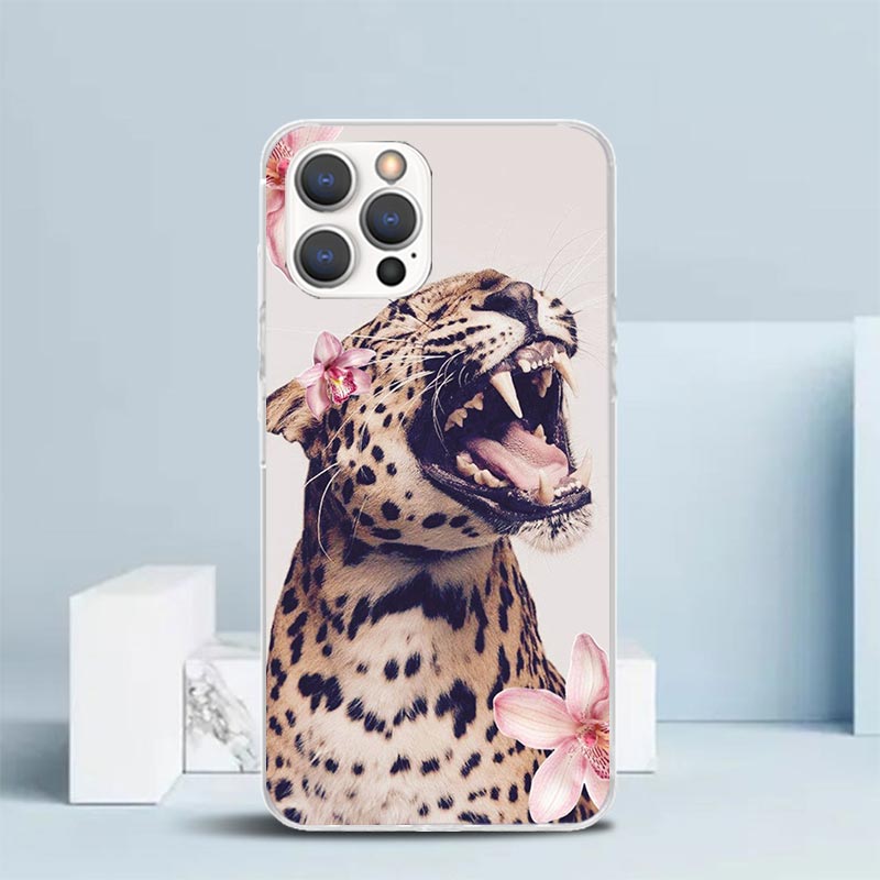 Pink Leopard Print Soft Cover  - Phone Cases That Fit Iphone 16E recension och pris